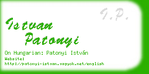 istvan patonyi business card